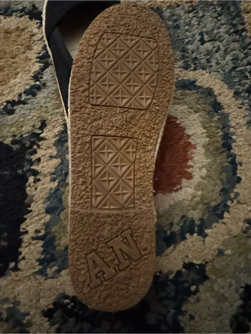 Black Espadrille Flats with Jute Trim